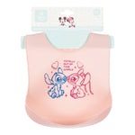 Bavetta in Silicone con Tasca Raccoglipappa – Disney Stitch e Angel