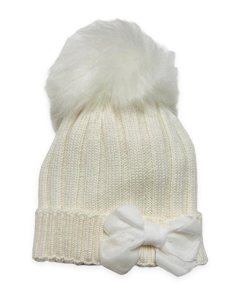Cappello Con fiocco in Misto Lana