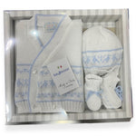 Set Golfino+Scarpette+Cappello in Cotone 0/6 Mesi