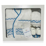 Set Golfino+Scarpette+Cappello in Cotone 0/6 Mesi