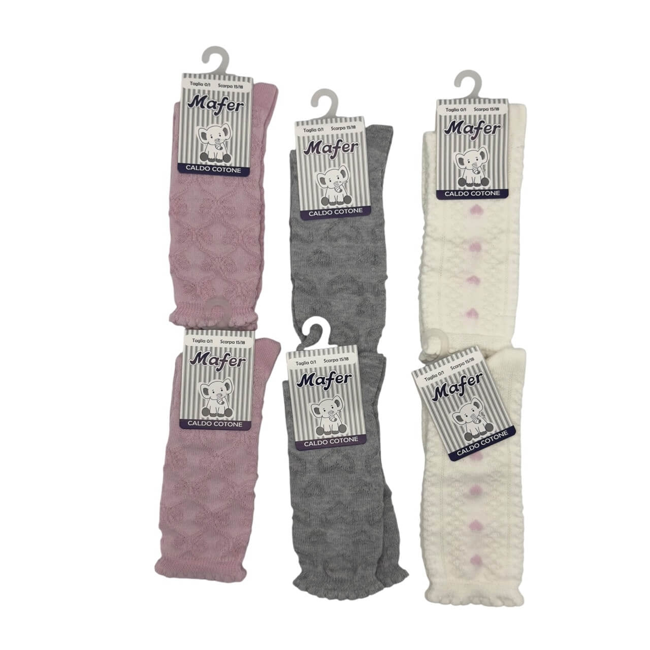 6 Calzini Caldo Cotone Neonata