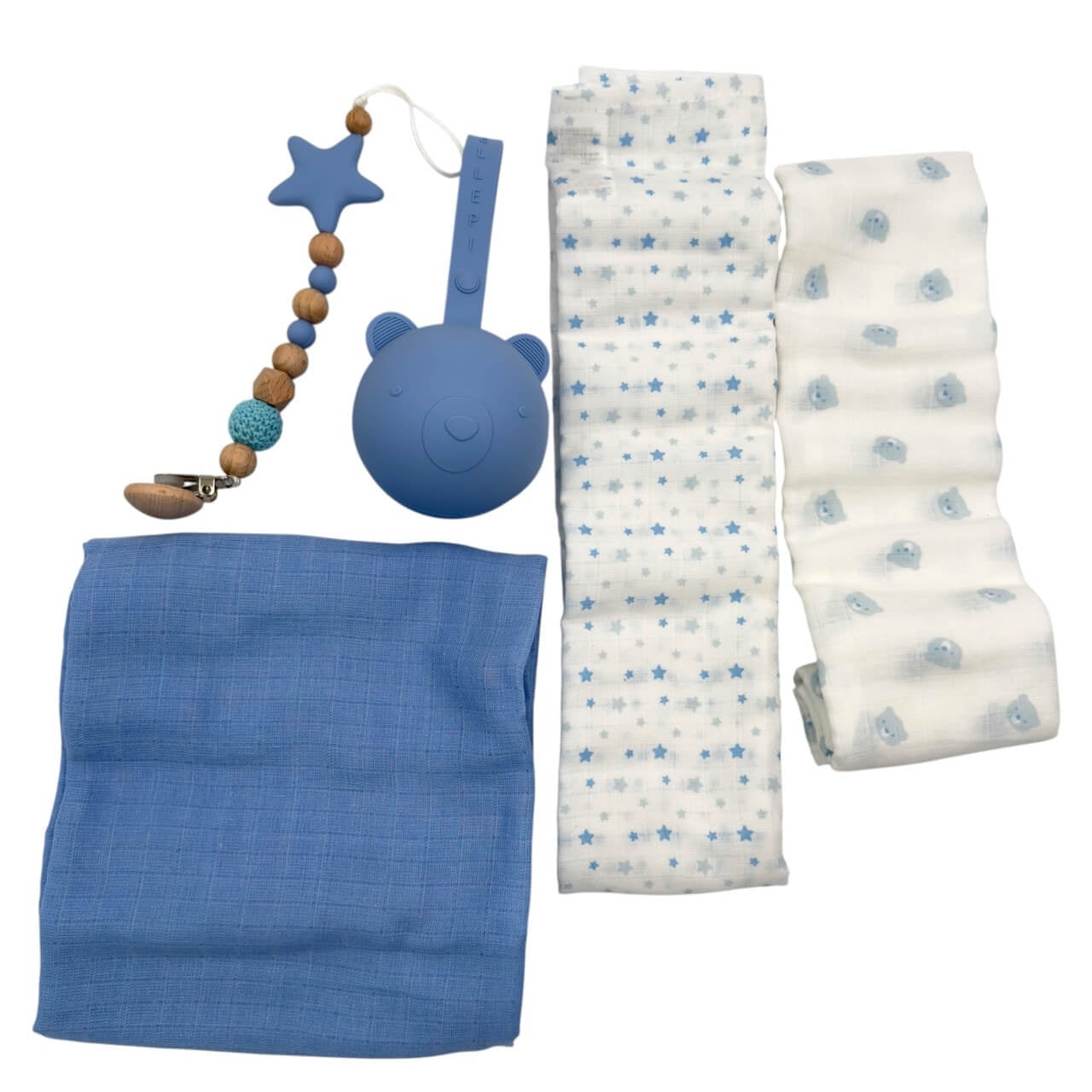 3 Pannetti Mussole + Portaciuccio in silicone