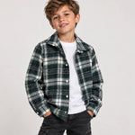 Camicia Flanella Bimbo + T-shirt Bianca - Rebel