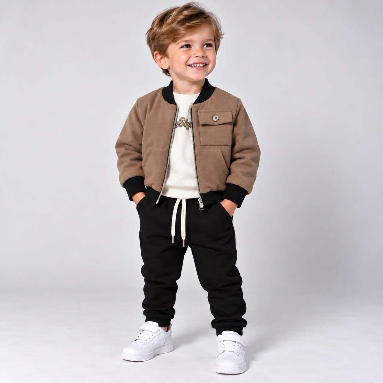 Completo neonato 3 Pezzi + Giubbbino Camosciato