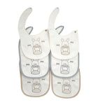 6 Bavette Ricamate Irge con Clip