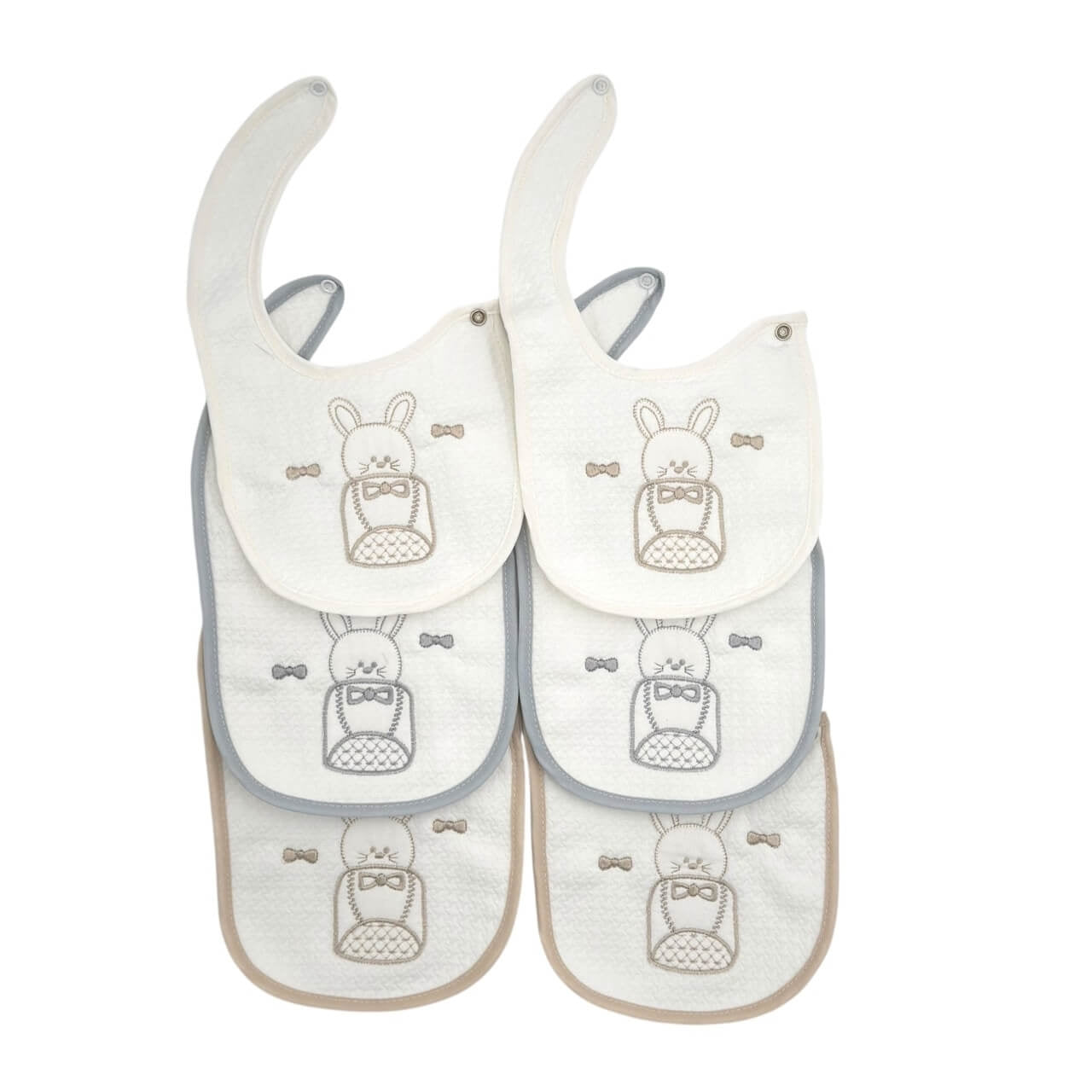 6 Bavette Ricamate Irge con Clip