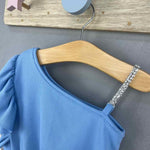 Top Monospalla Con Brillantini