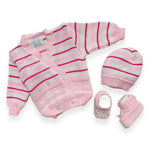 Set Golfino+Scarpette+Cappello in Cotone 0/6 Mesi