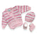 Set Golfino+Scarpette+Cappello in Cotone 0/6 Mesi