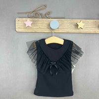 Maglia Con Fiocco e Tulle