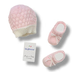 Set Cappello+scarpe in Misto Lana