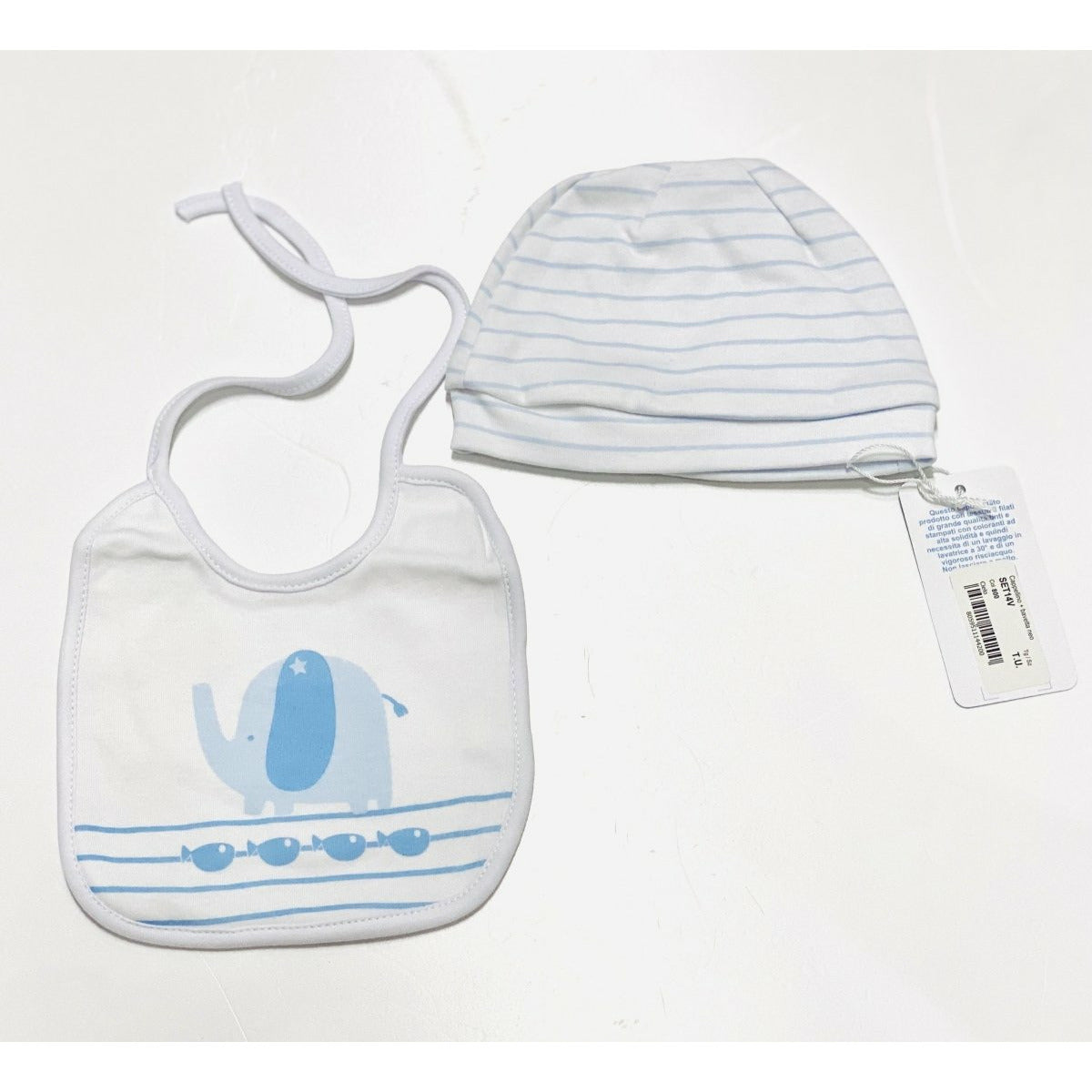 Set Cappello+bavetta Pastello 0/3 Mesi