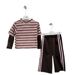 Completo Neonata Invernale Righe