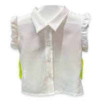 Camicia Con Balze Fluo Neonata