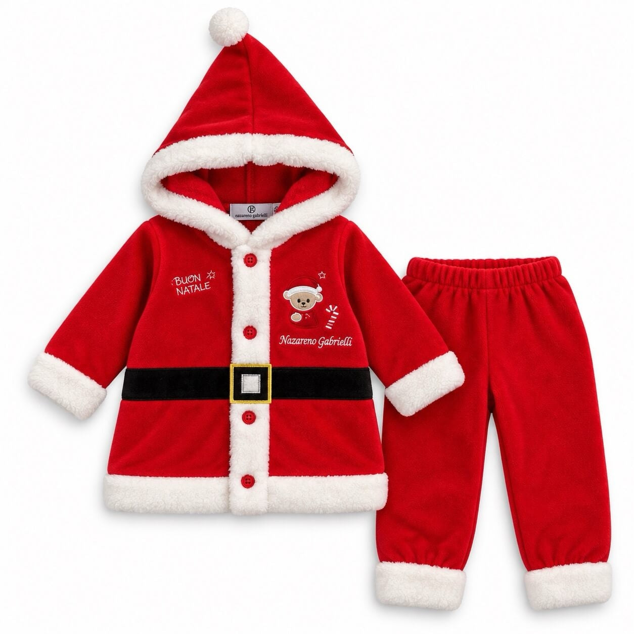 Tutina ciniglia Natalizia Babbo Natale Neonato