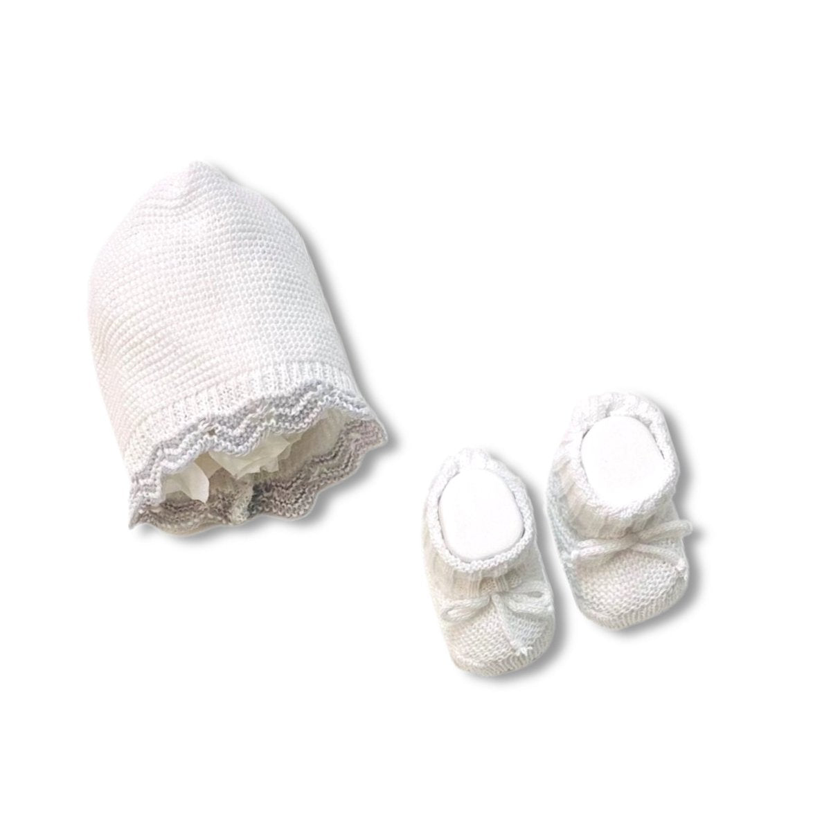 Set Cappello+scarpe in Cotone 0/3 Mesi