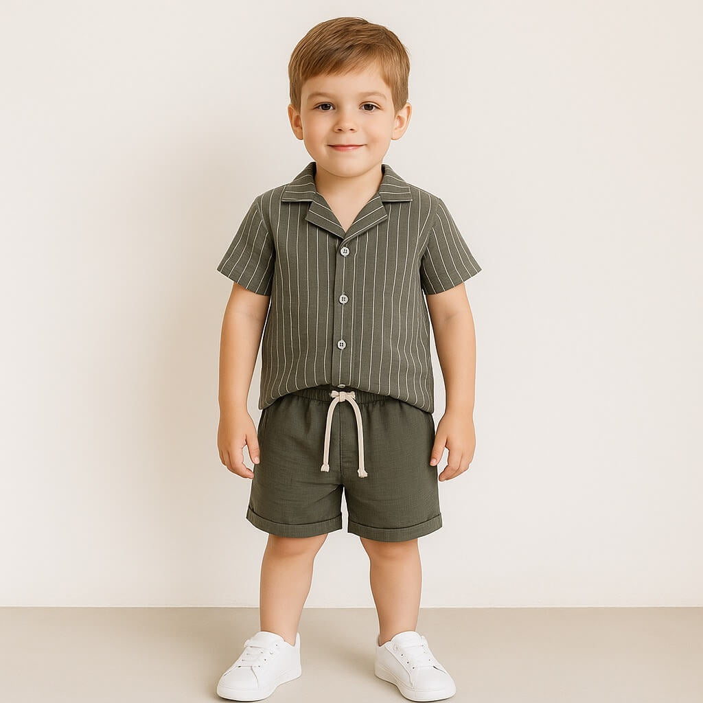 Completo bambino a righe