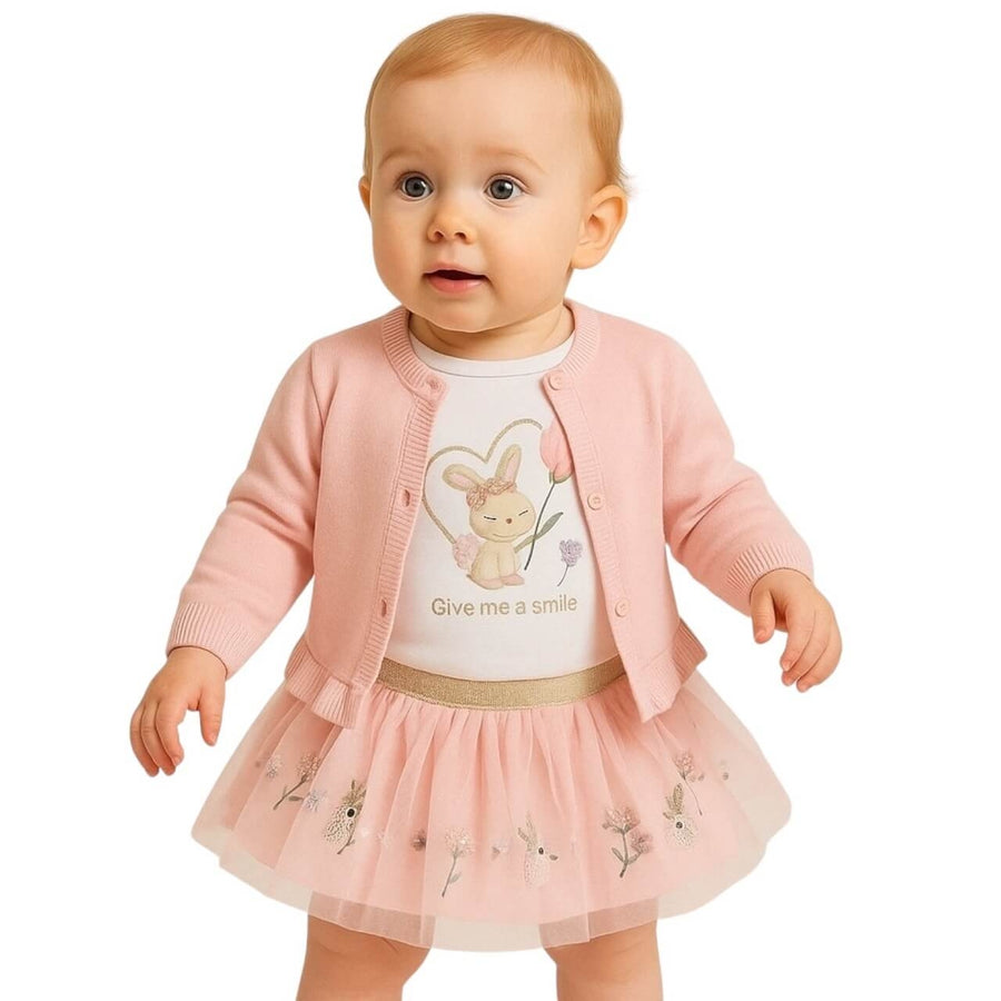 Completo Neonata Cotone 3 Pezzi