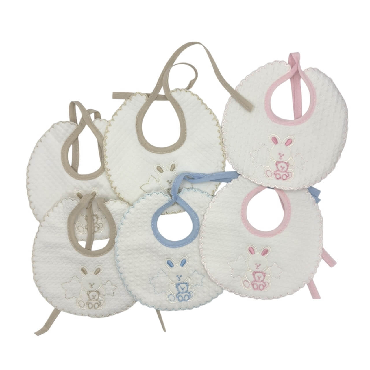 6 Bavette Ricamate Irge con Laccetti