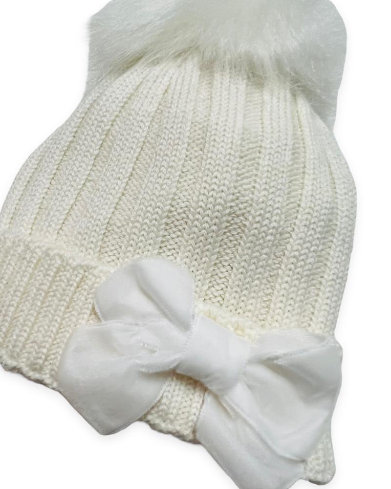 Cappello Con fiocco in Misto Lana