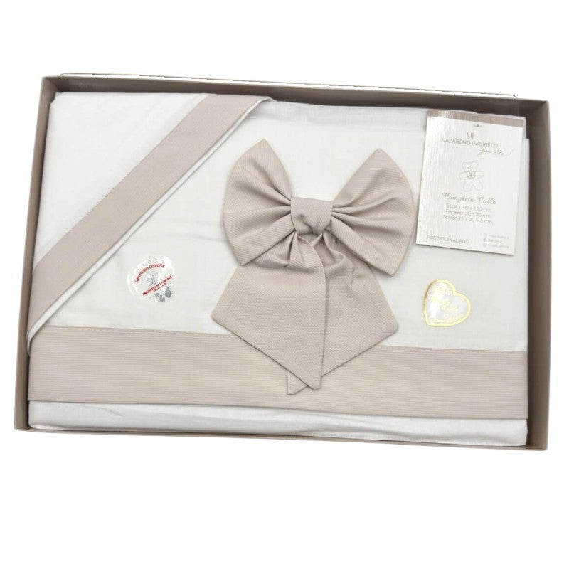 Completo Carrozzina Fiocco 100% Cotone