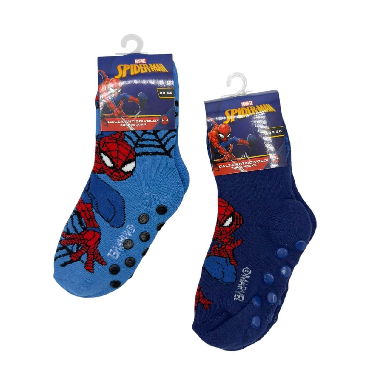 2 Coppie di Calzini Antiscivolo Spider-Man