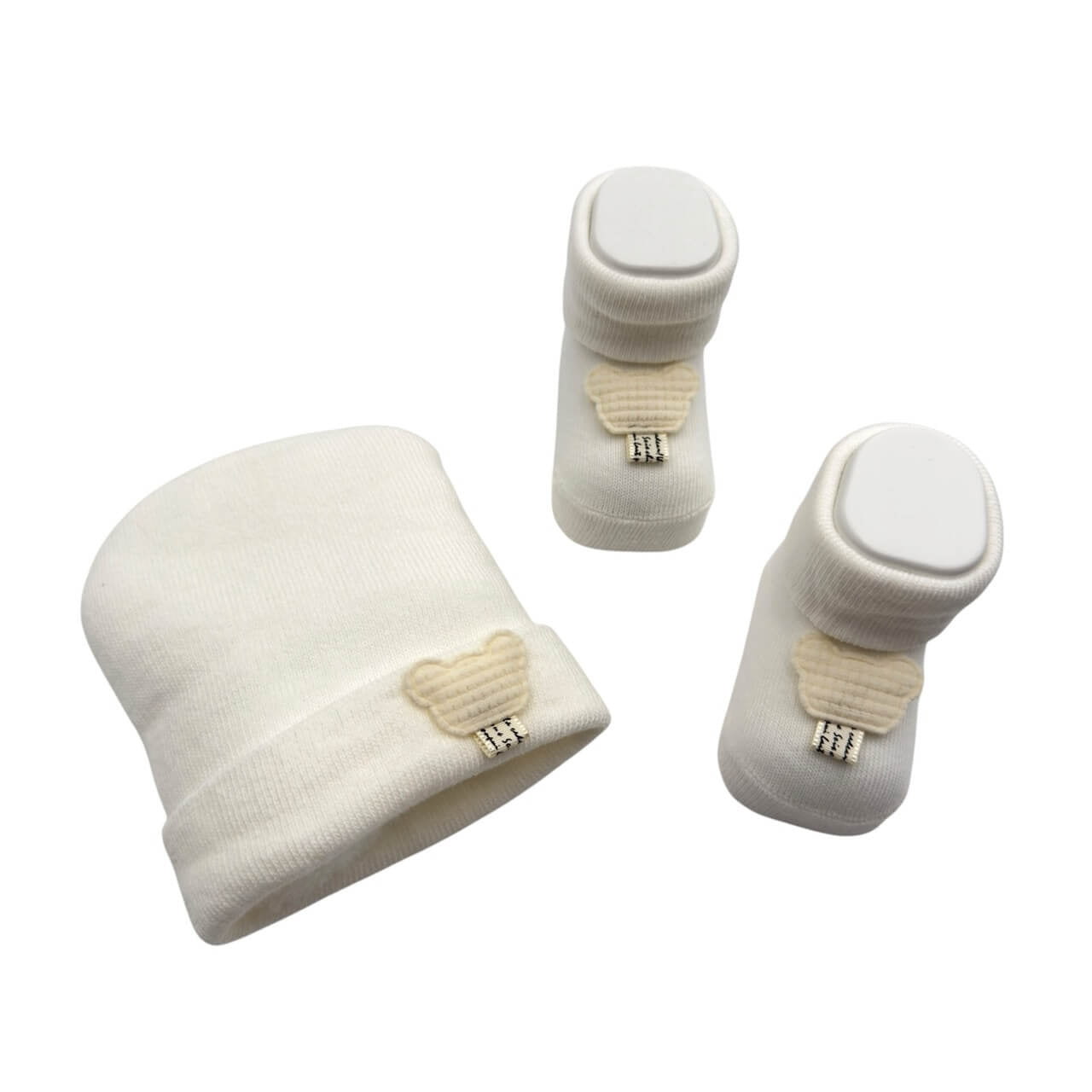 Set Cappello+scarpe in Caldo Cotone 0/6 Mesi