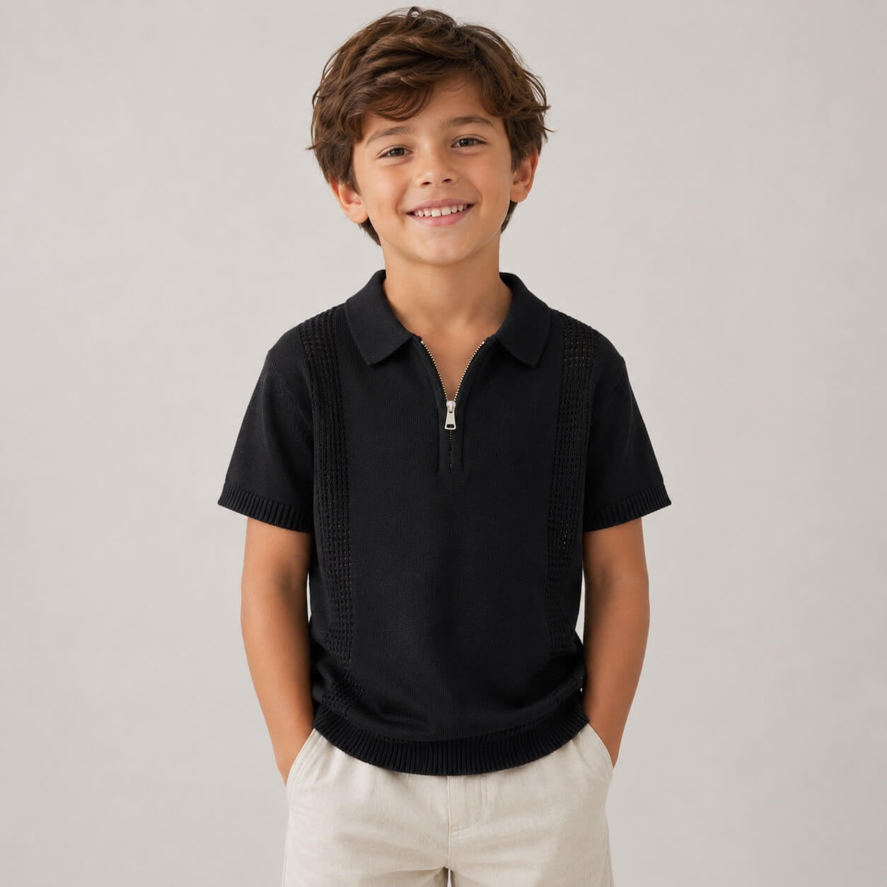 Polo Zip in Filo - Granada