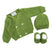 Set Golfino+Scarpette+Cappello in Cotone 0/6 Mesi