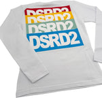 T-Shirt a Manica Lunga Retro Stampato Ragazzo