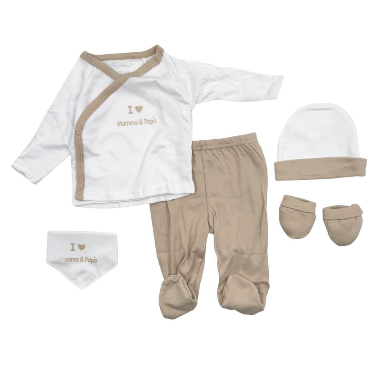 Set nascita 5 pezzi in caldo cotone - Les Jolies