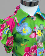 Camicia Bimba Con Manica a Sbuffo