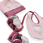 Set in Ciniglia Cappello+scarpe+bavetta