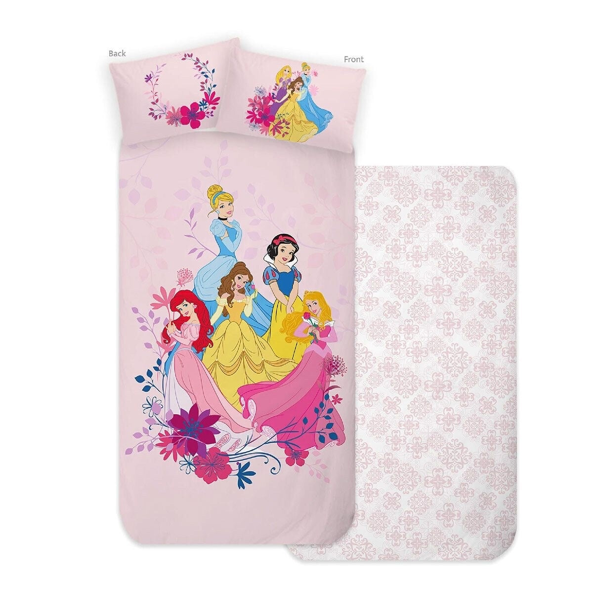 Completo Letto Piazzato 1 Piazza Disney Principesse