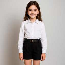 Shorts in flanella con Cintura