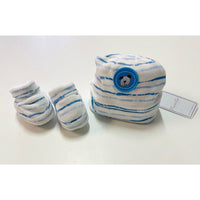 Set Cappello+Scarpe in ciniglia Pastello 0/3 Mesi