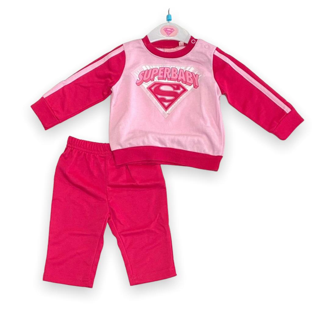 Tuta Super Girl Neonata Cotone