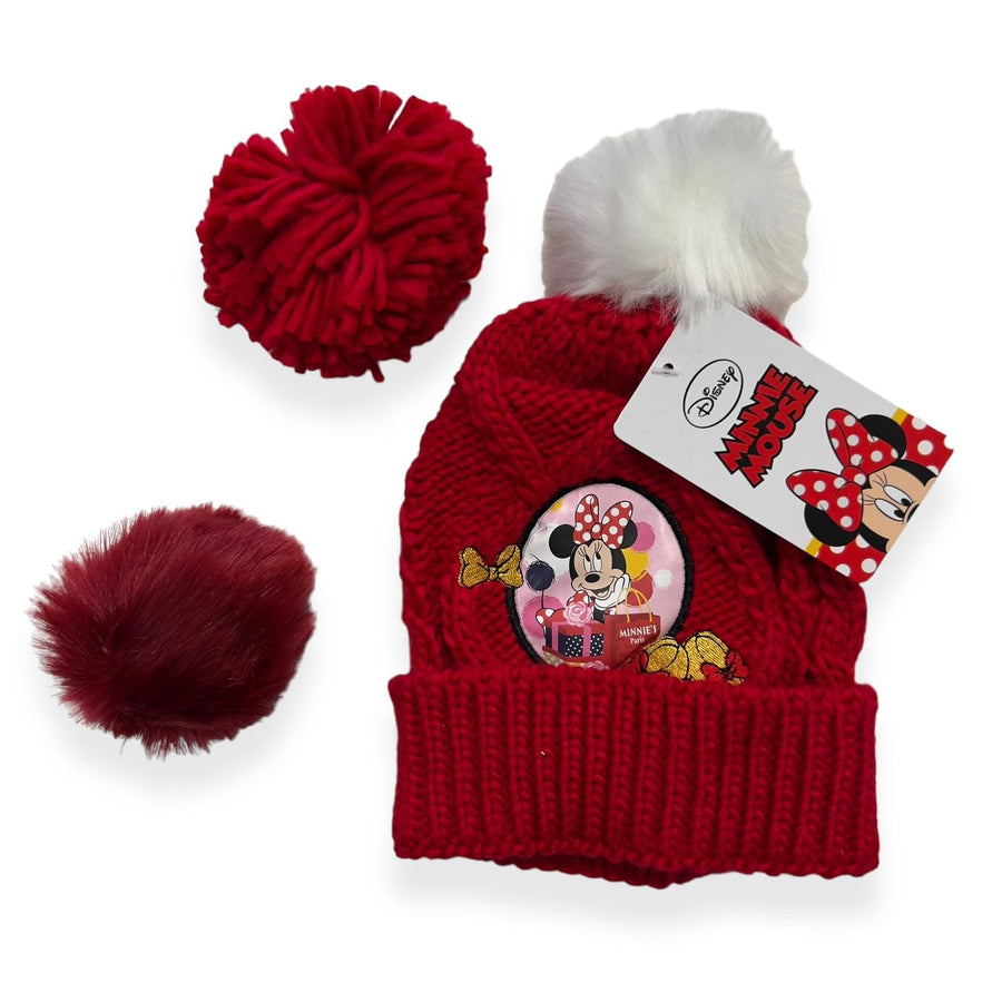 Cappello in Lana Minnie con 3 Pompons intercambiabili