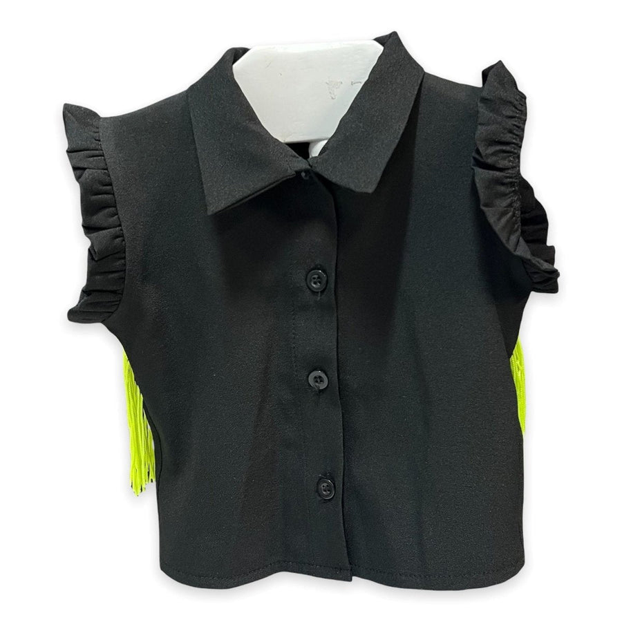 Camicia Con Balze Fluo Neonata
