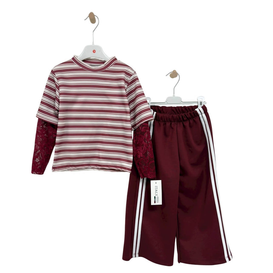 Completo Bimba Invernale Righe