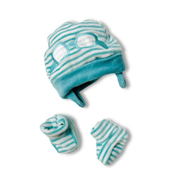 Set Cappello+Scarpe in ciniglia Pastello 0/3 Mesi