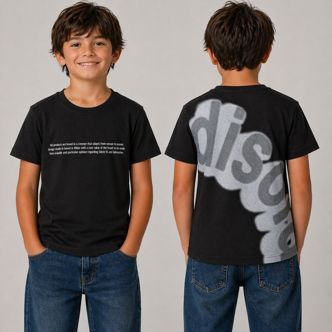 T-Shirt Bimbo Stampata fronte Retro