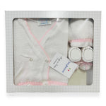 Set Golfino+Scarpette+Cappello in Cotone 0/6 Mesi