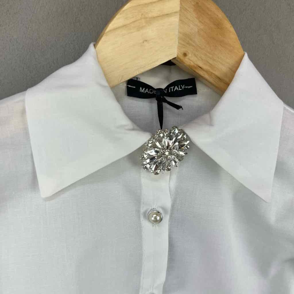 Camicia Bimba Con Manica a Sbuffo