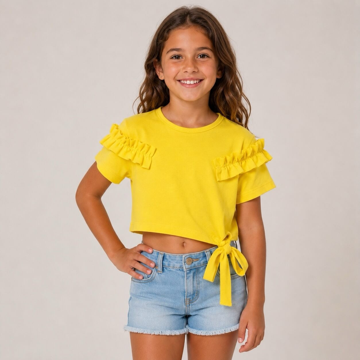 T-Shirt Bimba Mezza Manica Cotone
