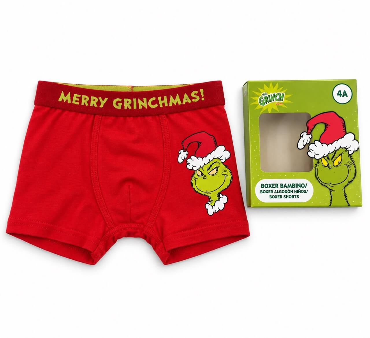 Boxer Bambino Natalizio in Confezione – Il Grinch