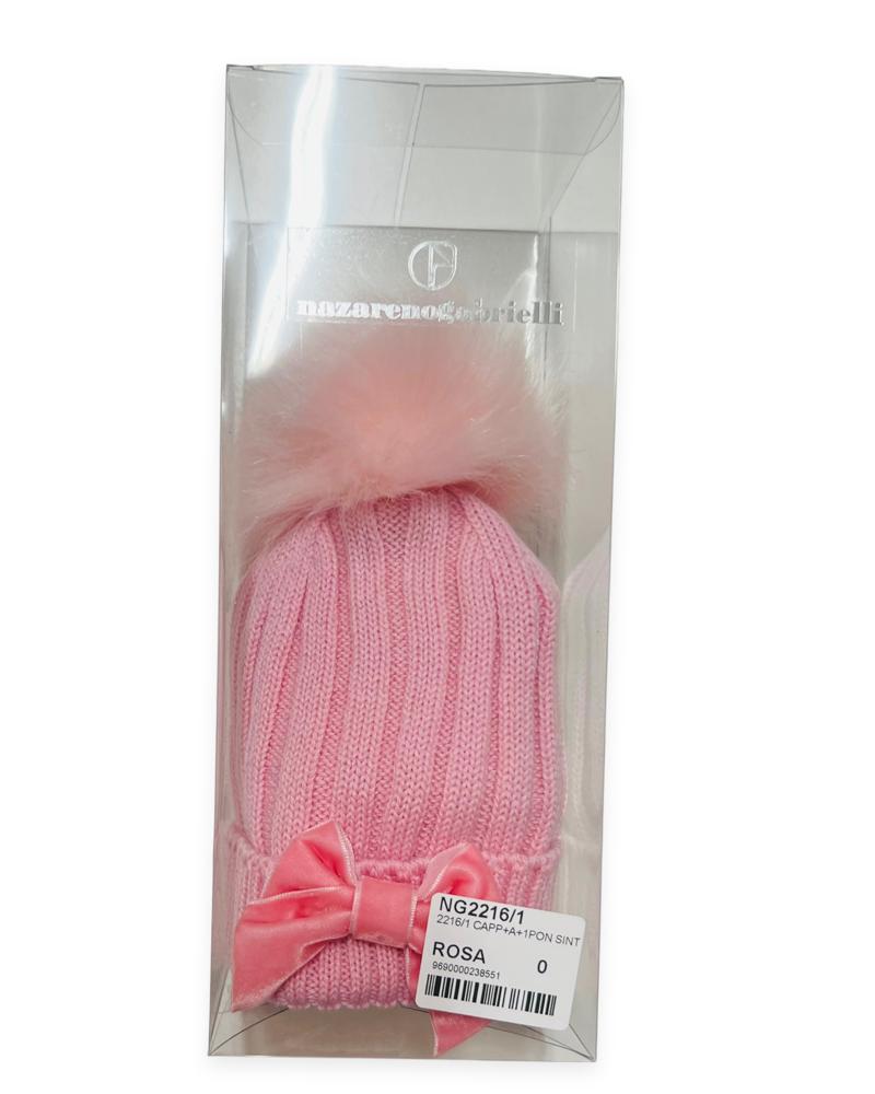 Cappello Con fiocco in Misto Lana