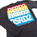 T-Shirt a Manica Lunga Retro Stampato Ragazzo