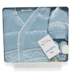 Set Golfino+Scarpette+Cappello in Cotone 0/6 Mesi