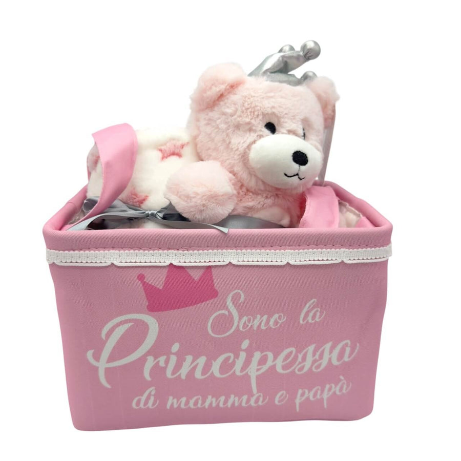 Cesto Plaid Passeggino 70x90 cm Con Pupazzo